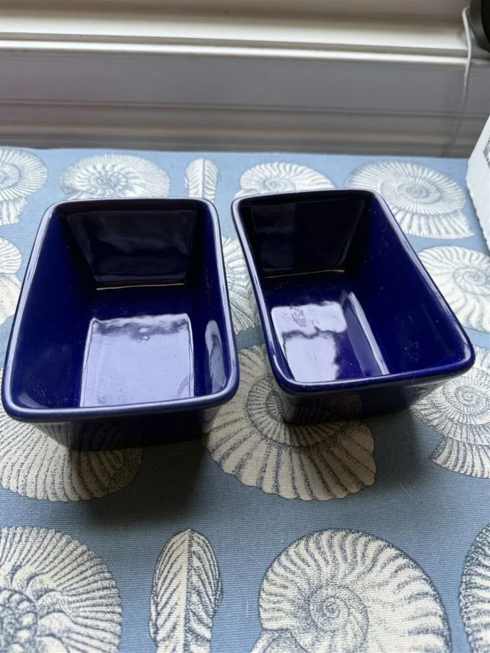 Temptations by Tara Mini Loaf Pan Casserole Blue Set of 2